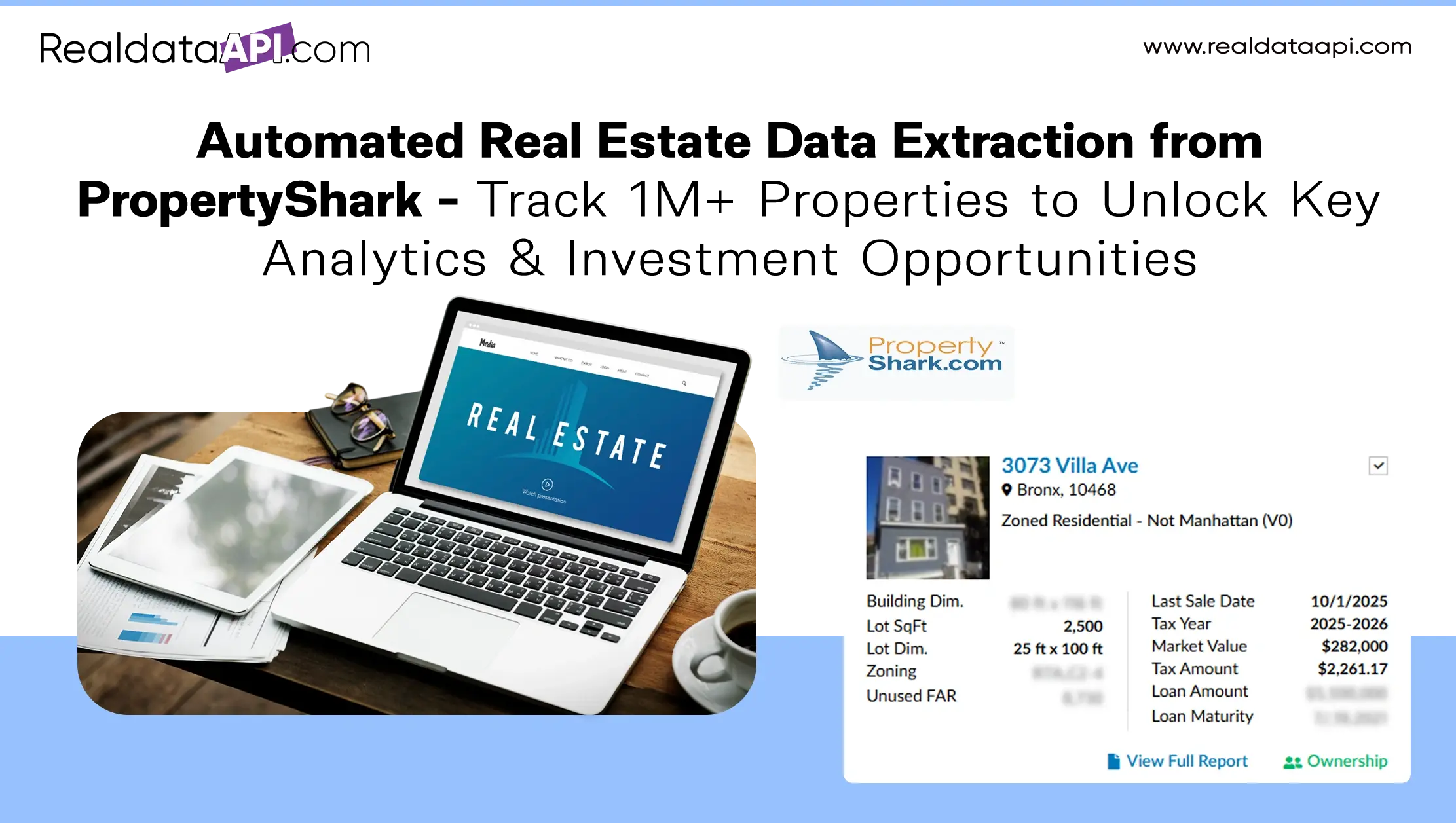 Automated Real Estate Data Extraction from PropertyShark - Track 1M+ Properties to Unlock Key Analytics & Investment Opportunities