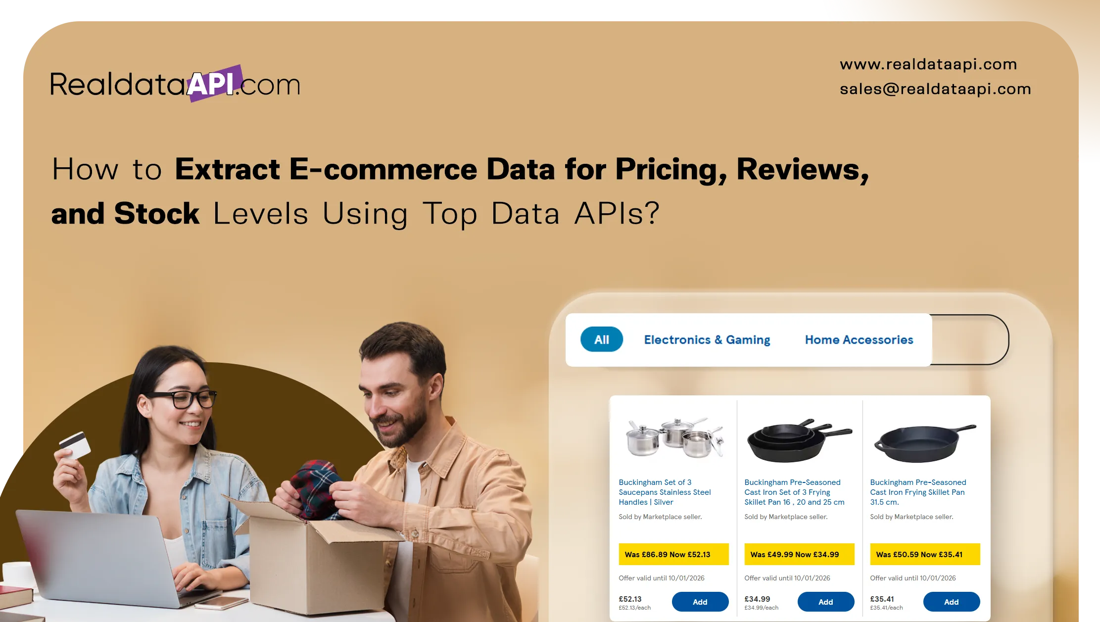 How to Extract E-commerce Data for Pricing, Reviews, and Stock Levels Using Top Data APIs?