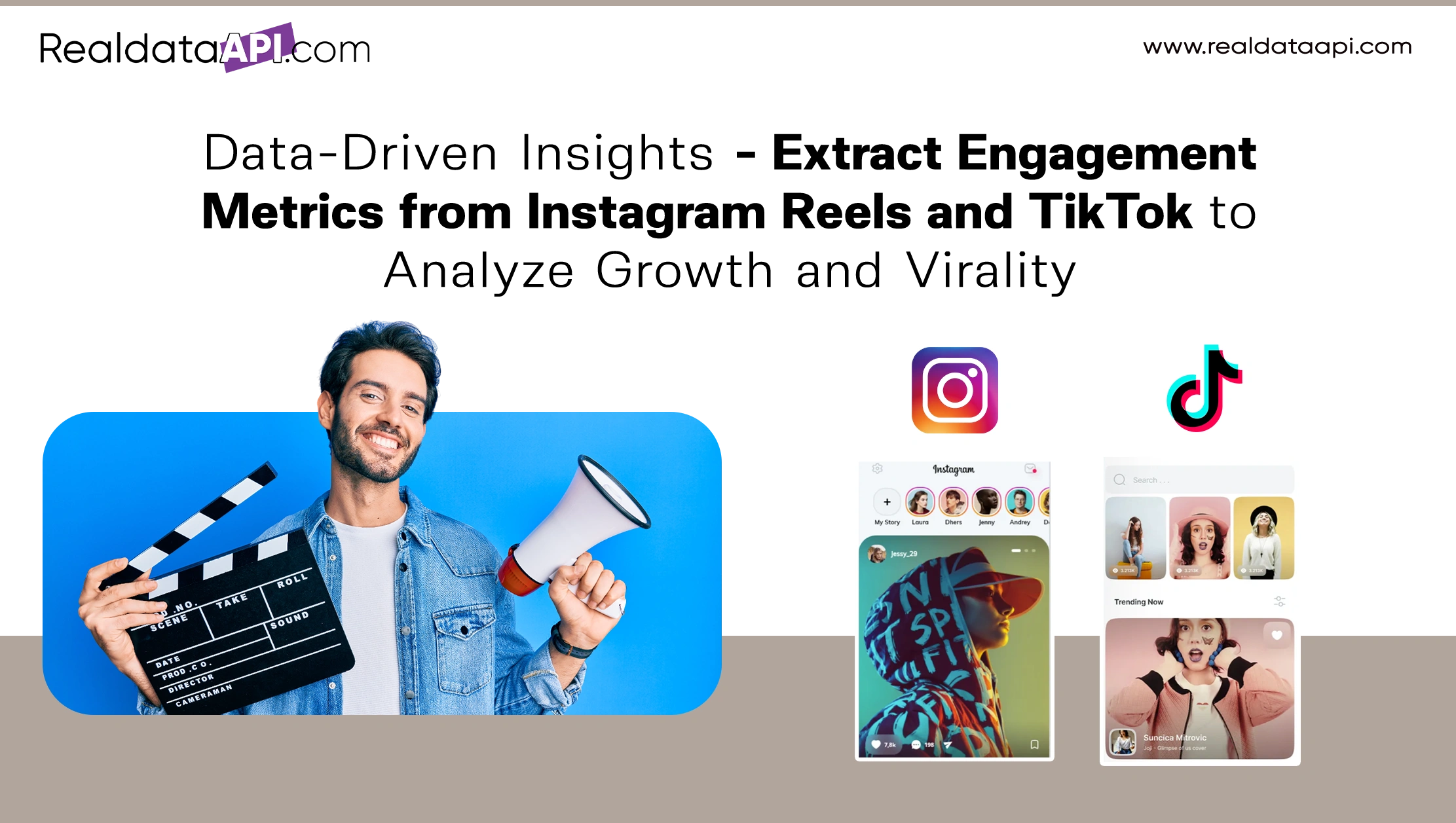 Data-Driven Insights - Extract Engagement Metrics from Instagram Reels and TikTok to Analyze Growth and Virality