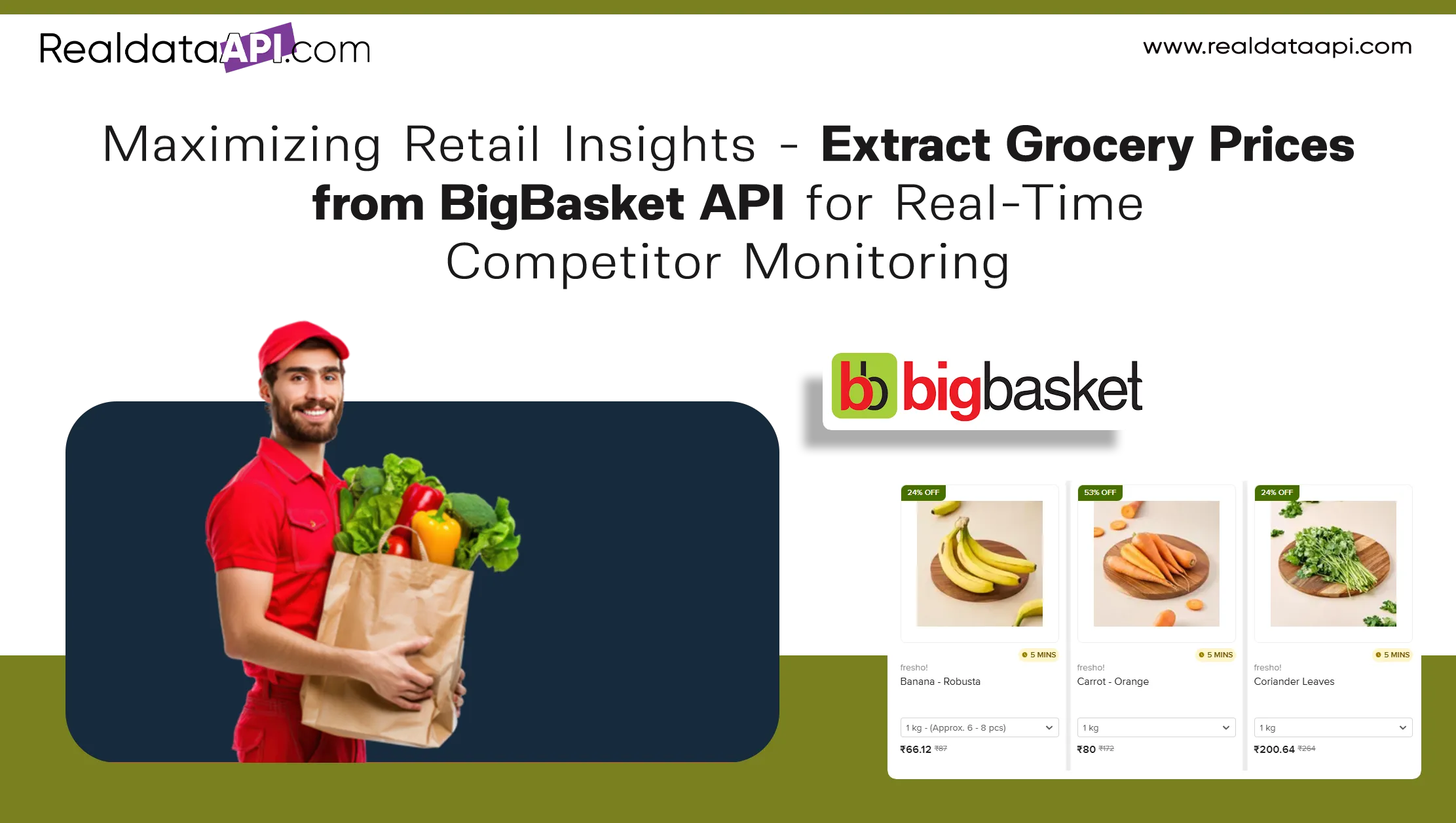 Maximizing Retail Insights - Extract Grocery Prices from BigBasket API for Real-Time Competitor Monitoring