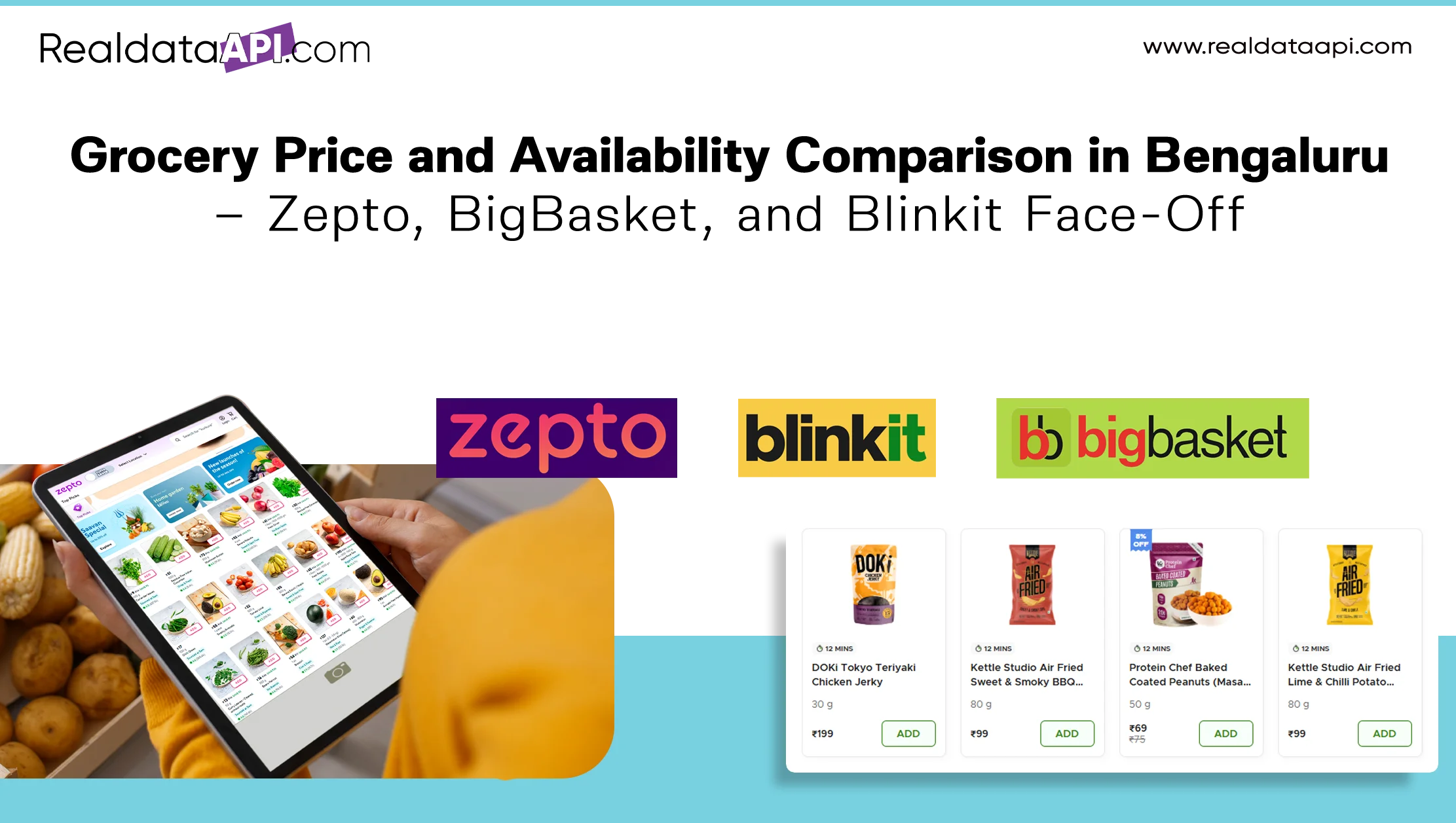 Grocery Price and Availability Comparison in Bengaluru – Zepto, BigBasket, and
                        Blinkit Face-Off