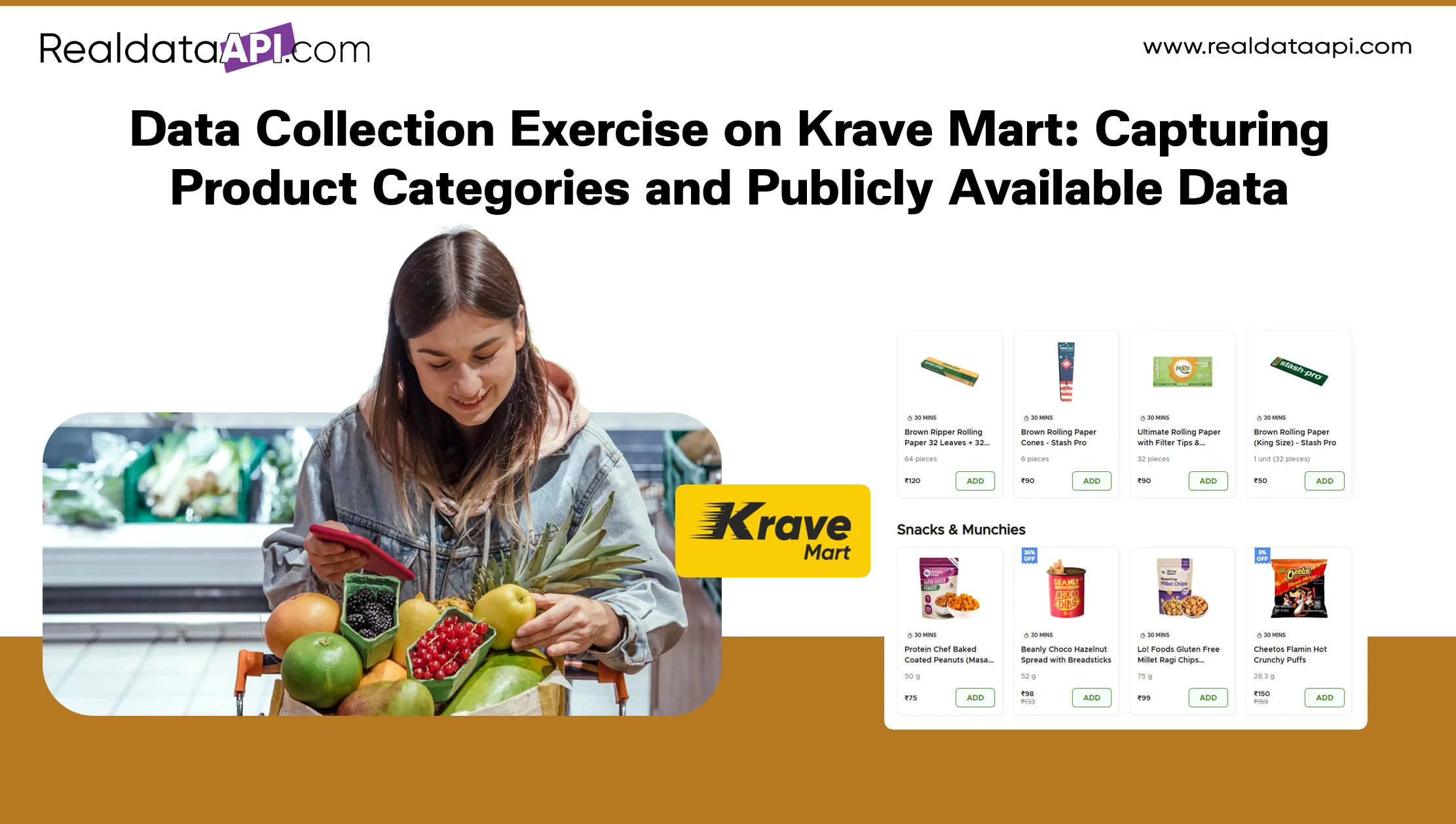 Data Collection Exercise on Krave Mart: Capturing Product Categories and Publicly Available Data