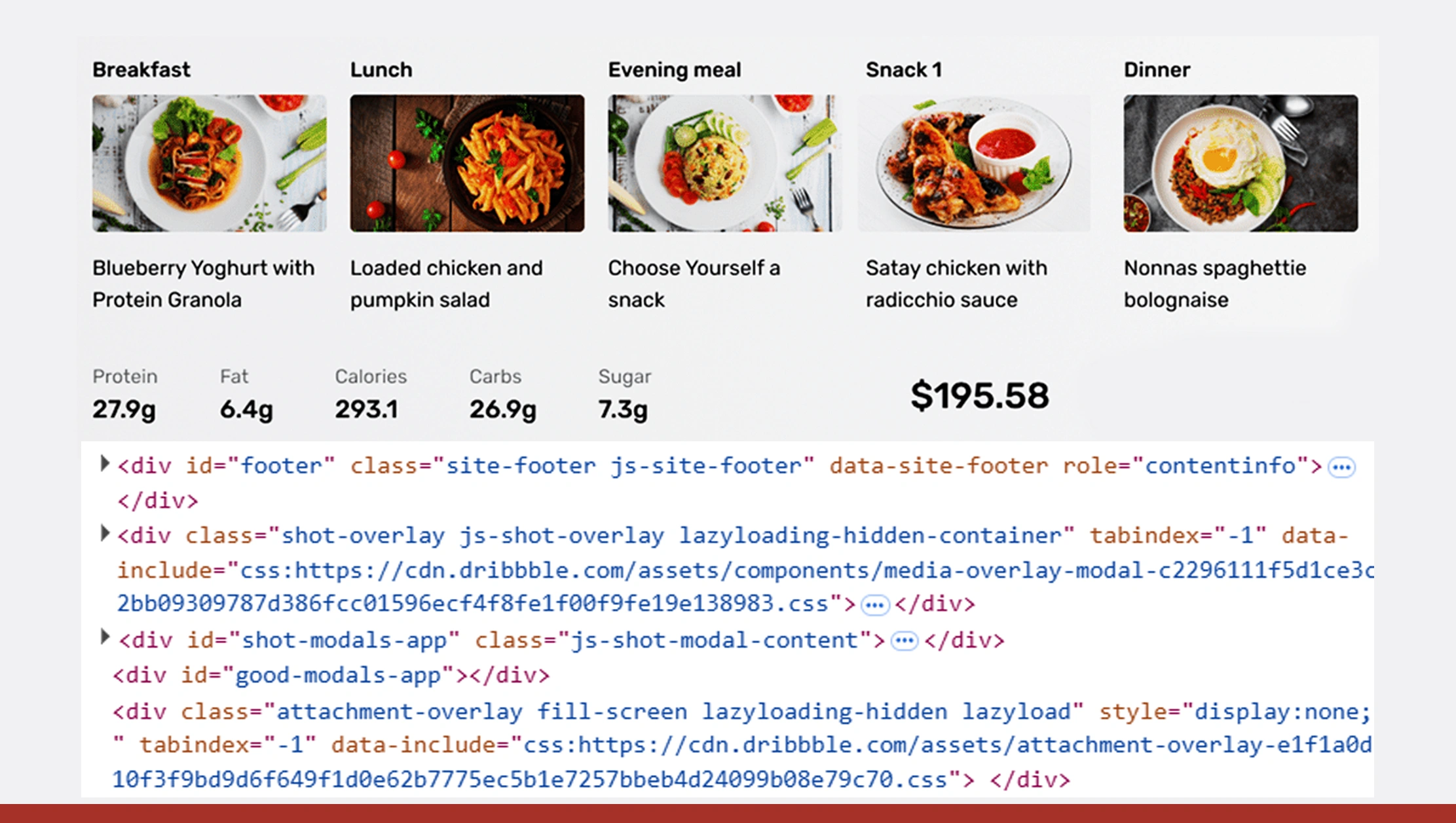 Nutrition Facts Scraping Service