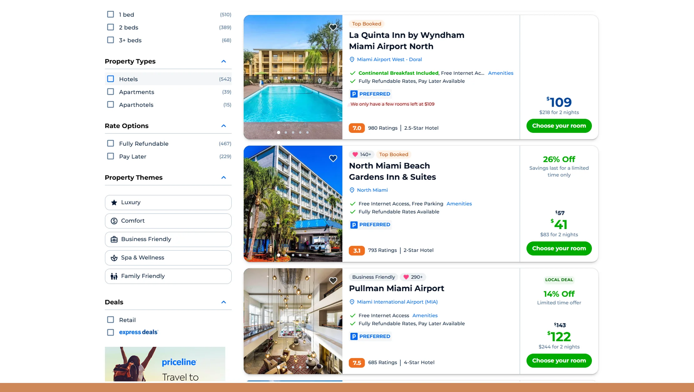 Scrape Priceline Hotel Prices