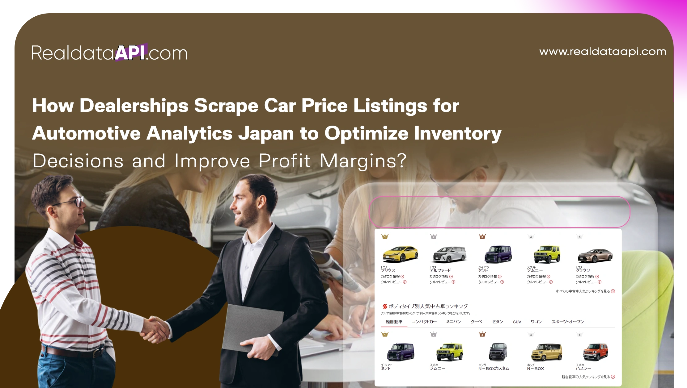 How Dealerships Scrape Car Price Listings for Automotive Analytics Japan to Optimize Inventory Decisions and Improve Profit Margins?