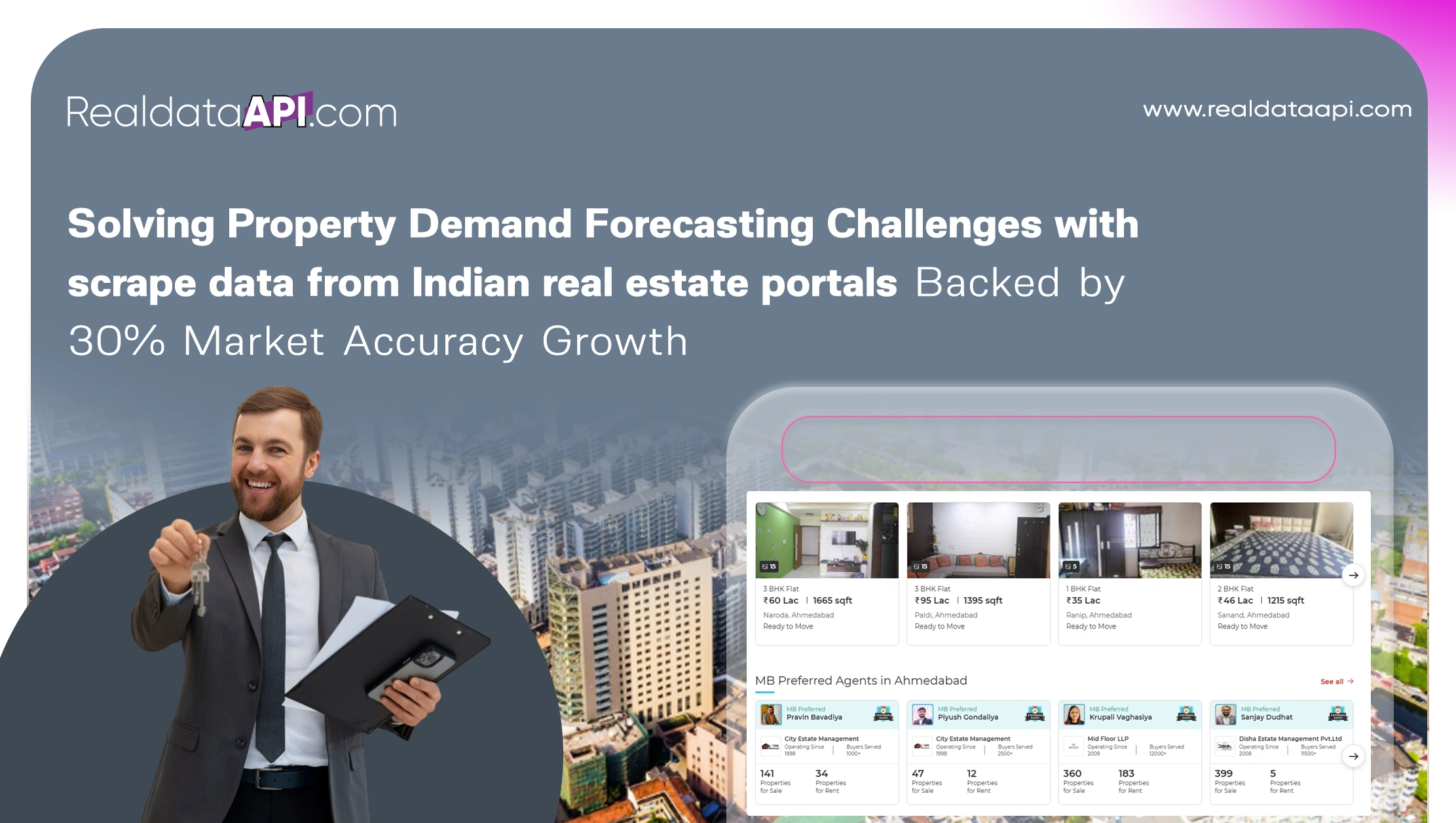 Solving Property Demand Forecasting Challenges with scrape data from Indian real estate portals Backed by 30% Market Accuracy Growth