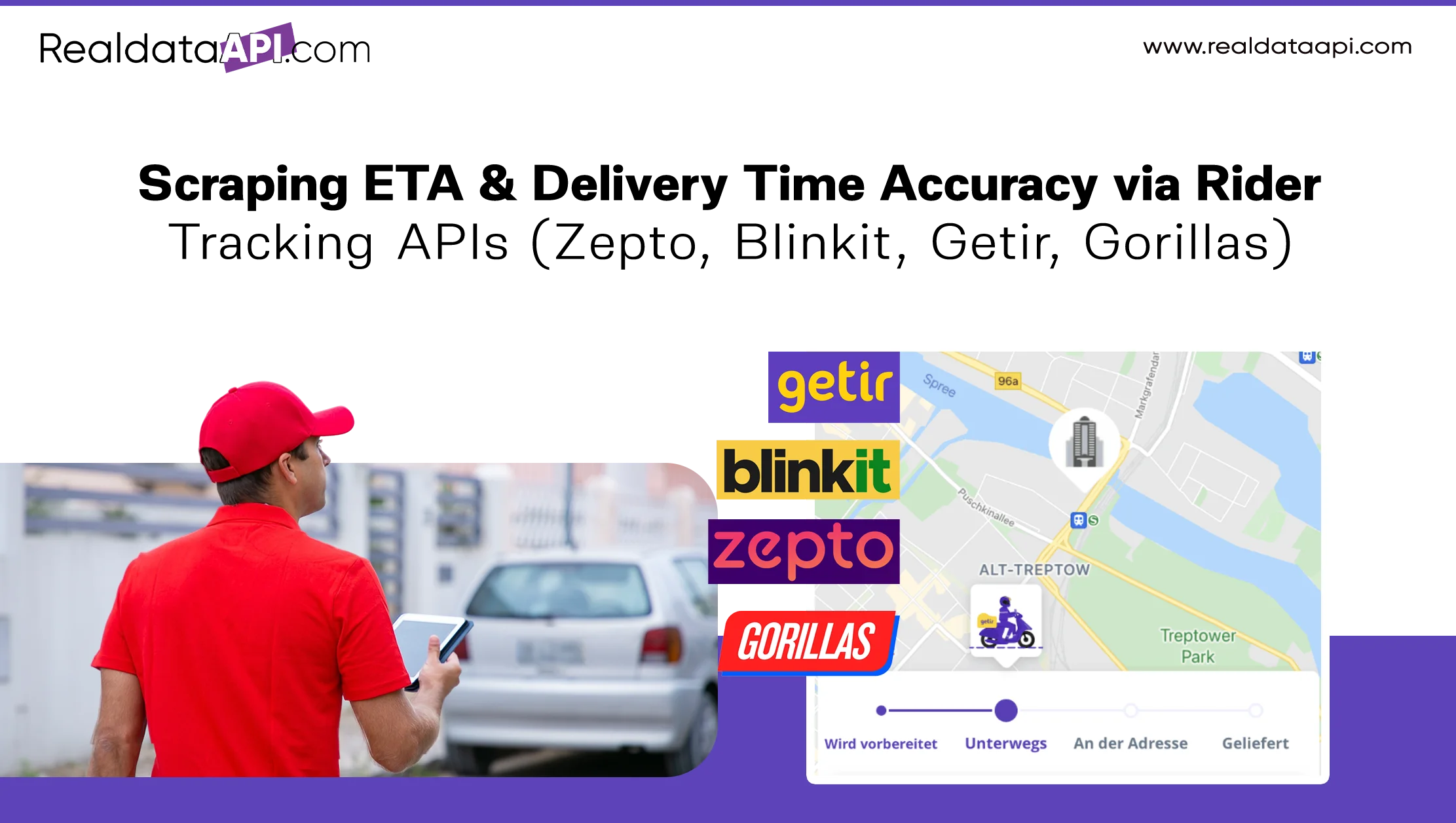 Scraping ETA & Delivery Time Accuracy via Rider Tracking APIs (Zepto, Blinkit,
                        Getir, Gorillas)
