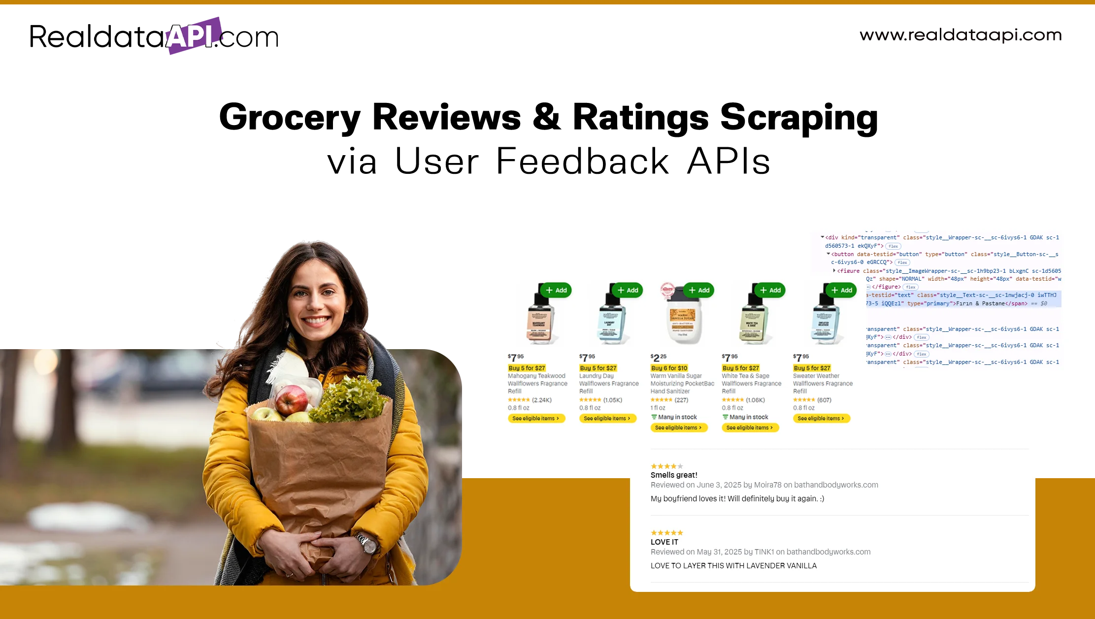 Grocery Reviews & Ratings Scraping via User Feedback APIs