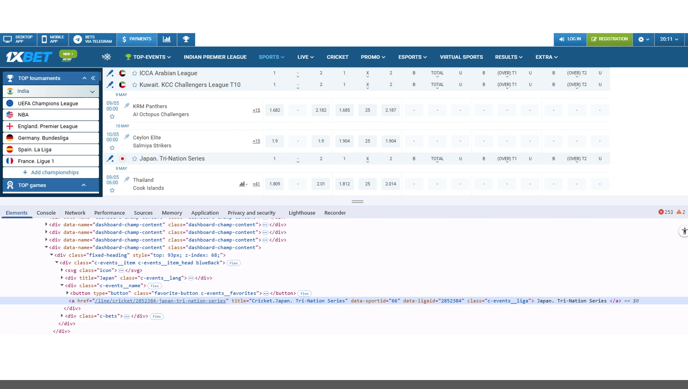 Methods-to-Scrape-Live-Betting-Data-from-1xbet
