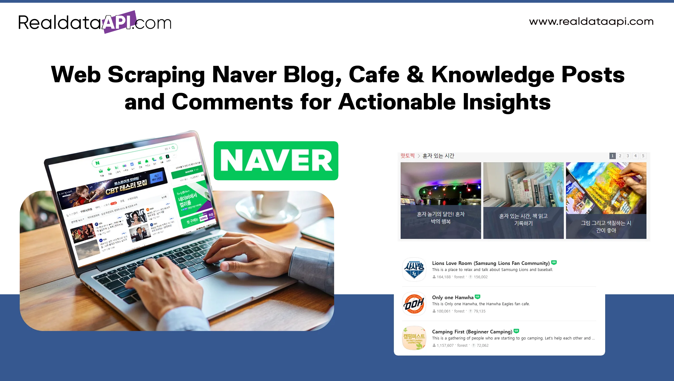 Web Scraping Naver Blog, Cafe & Knowledge Posts and Comments for Actionable Insights
