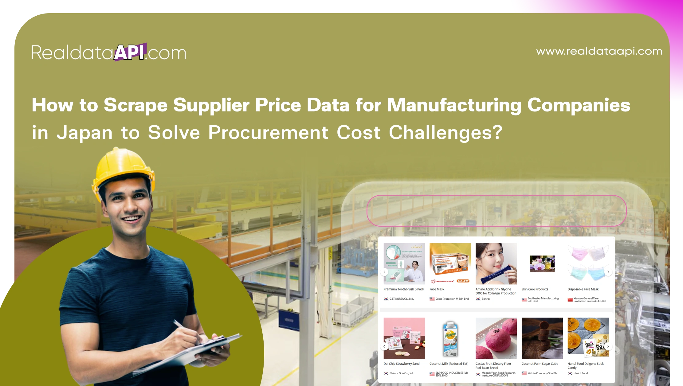 How to Scrape Supplier Price Data for Manufacturing Companies in Japan to Solve Procurement Cost Challenges?