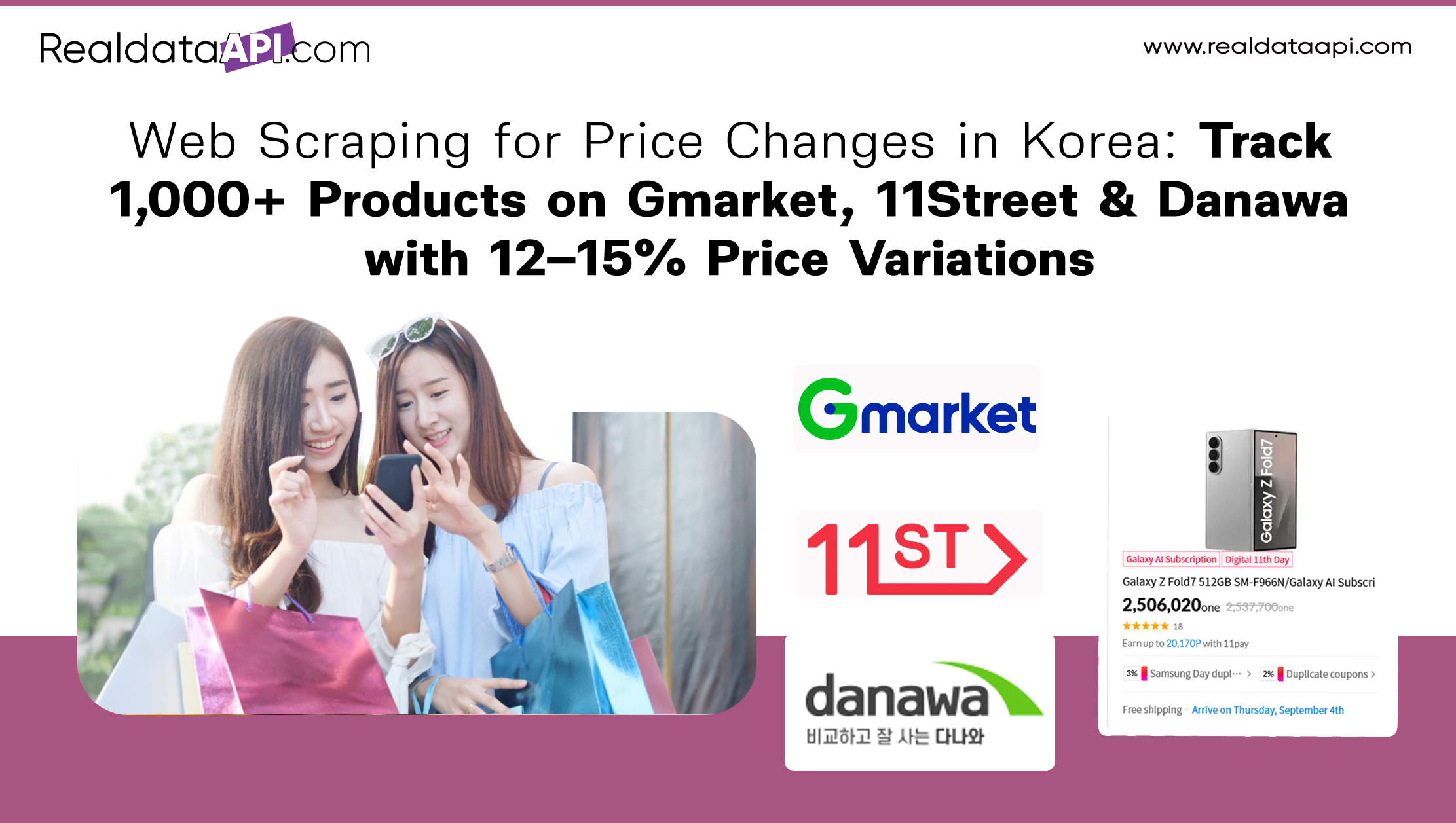 Web Scraping for Price Changes in Korea: Track 1,000+ Products on Gmarket, 11Street & Danawa with 12–15% Price Variations